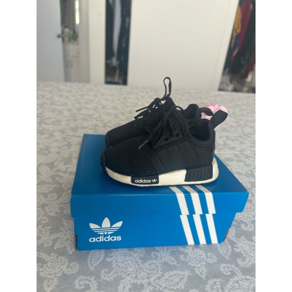 adidas Kids Black & White NMD-Style Sneakers - Picture 4 of 6